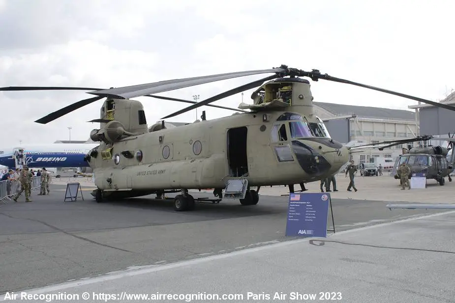 Unveiling the future of heavy lift operations US Army debuts CH 47F Block II Paris Air Show 2023 925 001