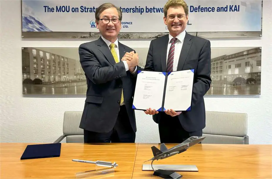 Germanys Diehl Defence and South Koreas KAI signs MOU for integrating IRIS T missile onto FA 50 and KF 21 combat aircraft