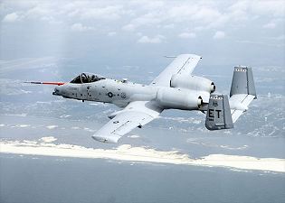 A-10 Thunderbolt II close air support aircraft technical data sheet specifications intelligence description information identification pictures photos images video US USAF United States American Air Force aviation aerospace defence industry military technology